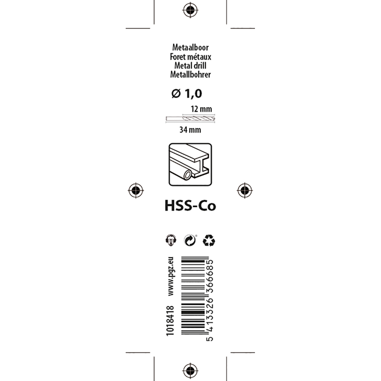 Load image into Gallery viewer, Mack 1018418 - metaalboor hss co5% din 338 ø 1,0 x 34 mm 2st | 5 stuks
