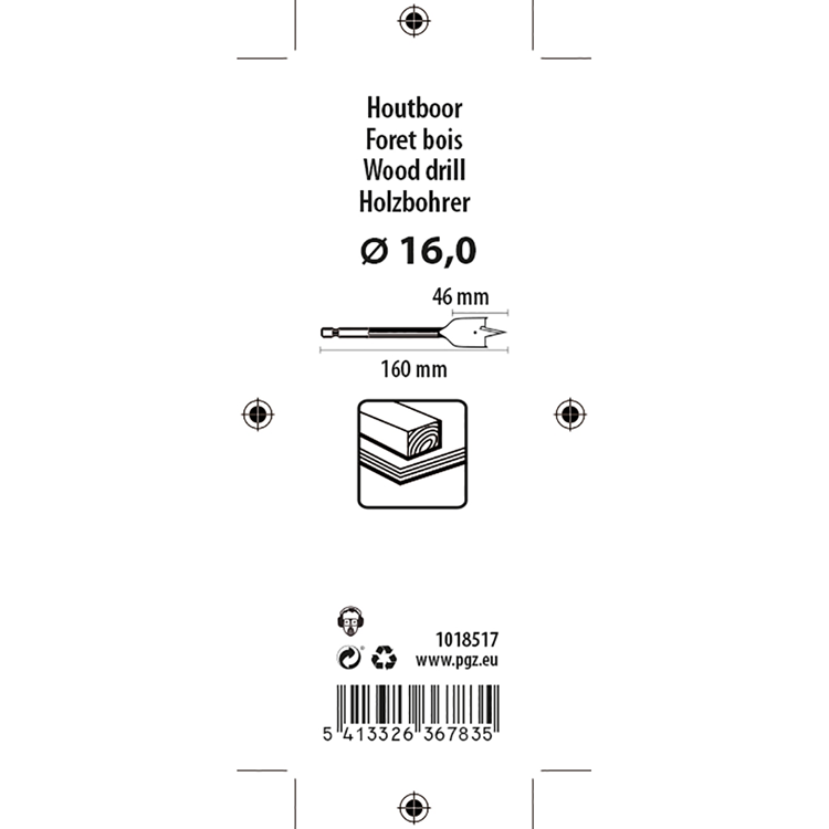 Load image into Gallery viewer, Mack 1018517 - platte houtboor din 7487 ø 16,0 x 160 mm | 5 stuks
