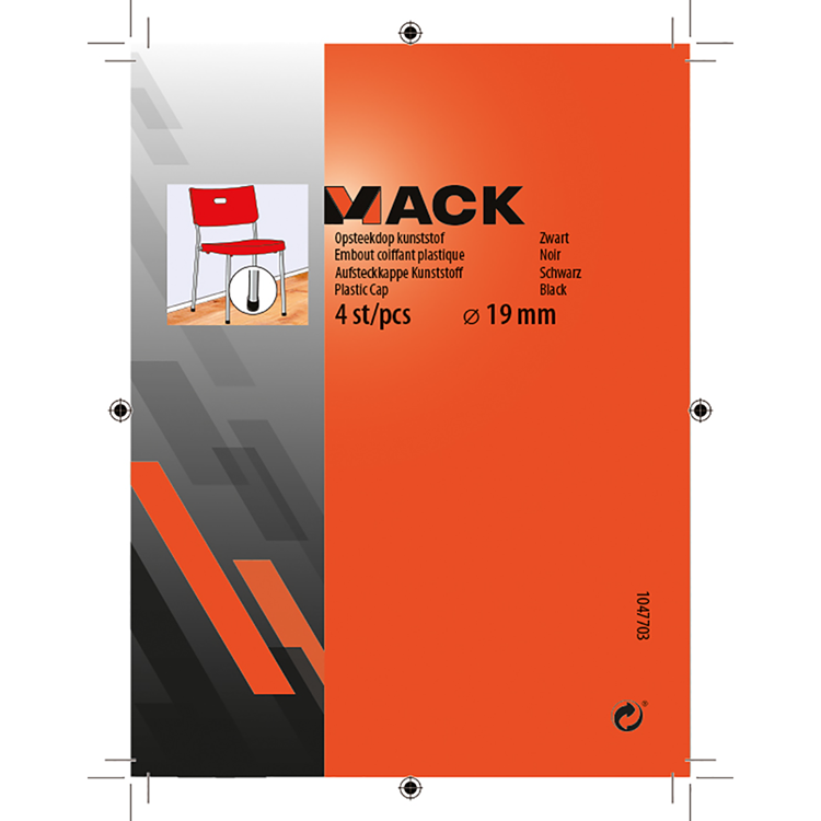 Load image into Gallery viewer, Mack 1047703 - opsteekdop kunststof zwart ø 19 mm 4 st pcs | 6 stuks
