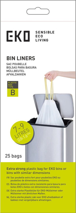 EKO EKO Vuilniszakkenset B 24x25 st 7-9 L wit