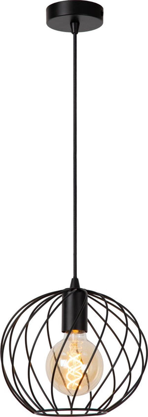 Lucide danza - hanglamp - ø 25 cm - 1xe27 - zwart