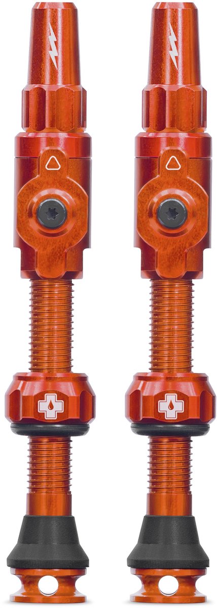 Muc--off muc-off tubeless ventiel big bore lite large orange franse presta ventiel 45mm