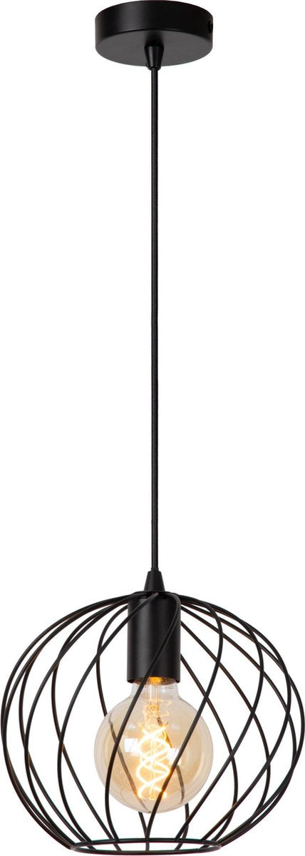 Lucide danza - hanglamp - ø 25 cm - 1xe27 - zwart