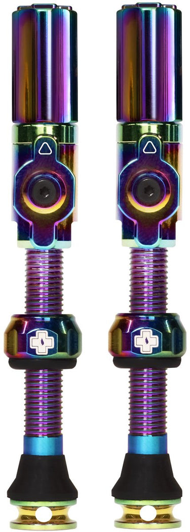 Muc-off tubeless ventiel big bore hybrid large iridescent auto schräder ventiel 45mm