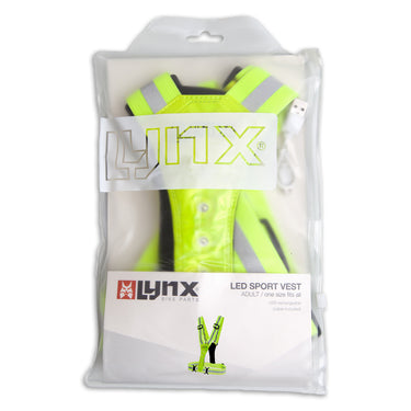 Lynx reflectie led sport vest usb