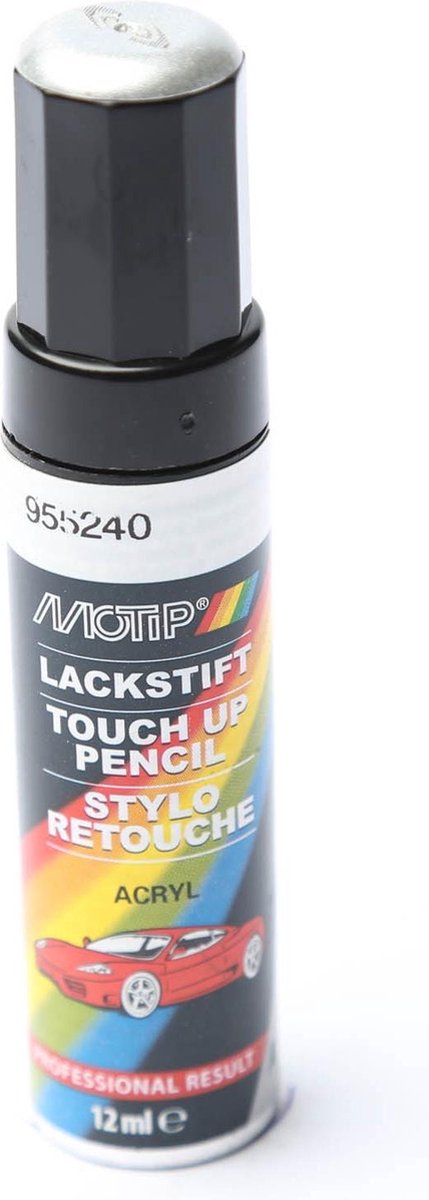 Afbeelding laden in galerijviewer, Motip 955240 - auto lakstift - zilver metallic - 12 ml
