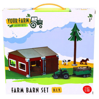 Load image into Gallery viewer, Agrotoys boerderij met tractor en dieren schaal 1:50
