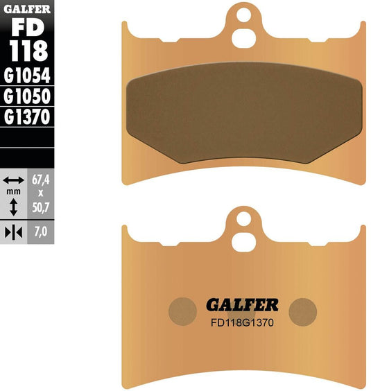 Galfer remblokken fd118 brake pad fd118 g1370 sintered metal
