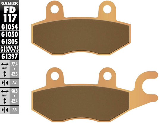 Galfer remblokken fd117 brake pad fd117 g1370 sintered metal