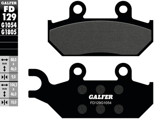 Galfer remblokken fd129 brake pad fd129 g1054 organic