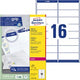Adresetiketten avery zweckform ultragrip wit