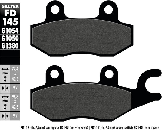 Galfer remblokken fd145 brake pad fd145 g1054 organic