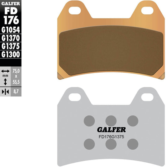 Galfer remblokken fd176 brake pad fd176 g1375 sint.metal str. sp.