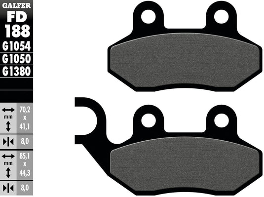 Galfer remblokken fd188 brake pad fd188 g1054 organic standard