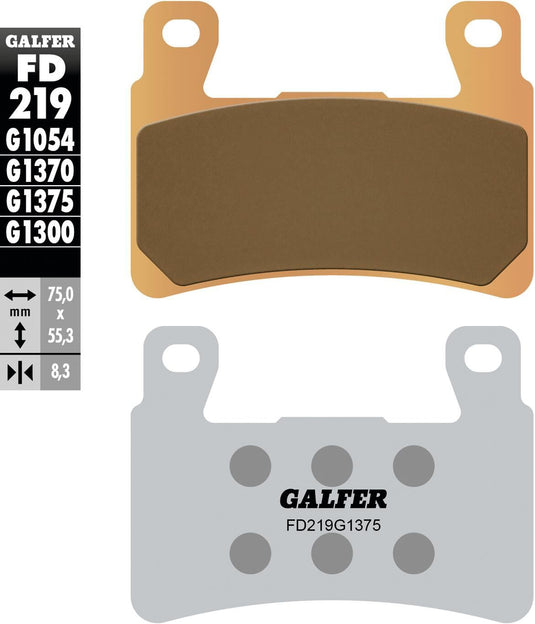 Galfer remblokken fd219 brake pad fd219 g1375 sin. metal str. sp.