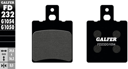 Galfer remblokken fd232 brake pad fd232 g1054 organic standard