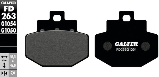 Galfer remblokken fd263 brake pad fd236 g1054 organic standard