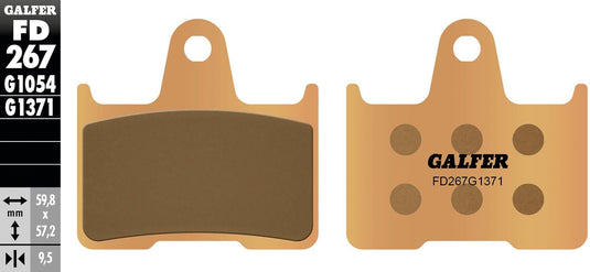 Galfer remblokken fd267 brake pad fd267 g1371 sint. metal street