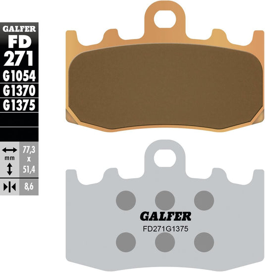Galfer remblokken fd271 brake pad fd271 g1375 sint.metal str. sp.