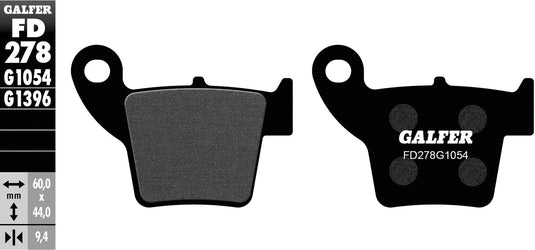 Galfer remblokken fd278 brake pad fd278 g1054 organic standard