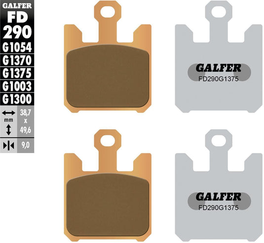 Galfer remblokken fd290 brake pad fd290 g1375 sint.metal str: sp.