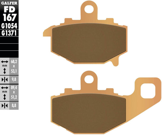 Galfer remblokken fd167 brake pad fd167 g1371 sintered metal