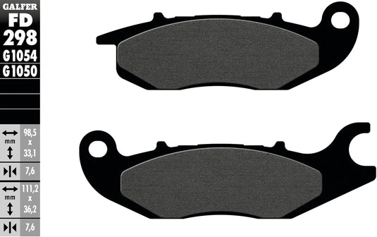 Galfer remblokken fd298 brake pad fd298 g1054 organic standard