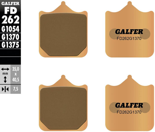 Galfer remblokken fd262 brake pad fd262 g1370 sint. metal street