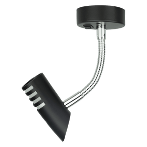 Sao flexibele led spot met schakelaar - zwart