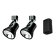 Starterset - 2x lanciano spotlight zwart groot + dubbele usb-a aansluiting