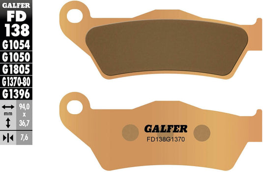 Galfer remblokken fd138 brake pad fd138 g1370 sintered metal