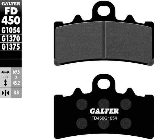 Galfer remblokken fd450 brake pad fd450 g1054 organic standard