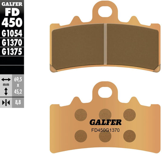 Galfer remblokken fd450 brake pad fd450 g1370 sint.metal street