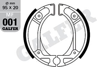 Galfer remsegmenten mf001 brake shoe mf001 g2165 organic