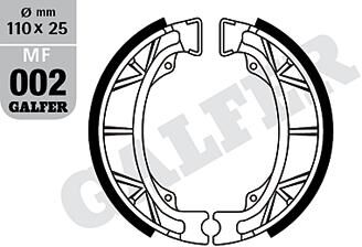 Galfer remsegmenten mf002 brake shoe mf002 g2165 organic