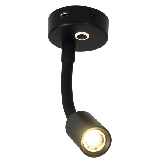 Felino flex opbouwspot met usb-c en touch dim schakelaar