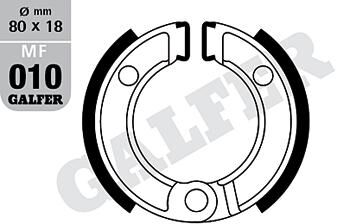 Galfer remsegmenten mf010 brake shoe mf010 g2165 organic