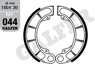 Galfer remsegmenten mf044 brake shoe mf044 g2165 organic