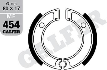 Galfer remsegmenten mf454 brake shoe mf454 g2165 organic