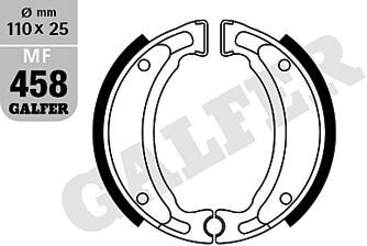Galfer remsegmenten mf458 brake shoe mf458 g2165 organic