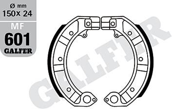 Galfer remsegmenten mf601 brake shoe mf601 g2165 organic