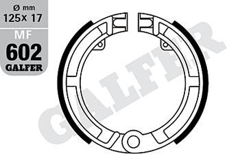 Galfer remsegmenten mf602 brake shoe mf602 g2165 organic