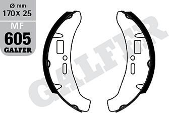 Galfer remschoen mf605 brake shoe mf605 g2165 organic