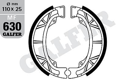 Galfer remsegmenten mf630 brake shoe mf630 g2165 oragnic