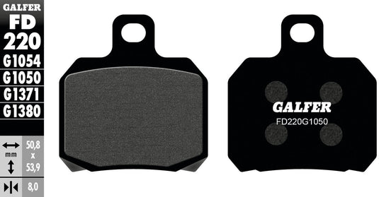 Galfer remblokken fd220 brake pad fd220 g1050 organic scooter