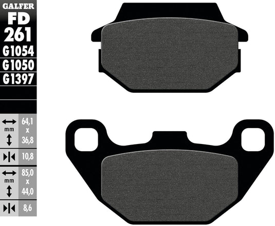 Galfer remblokken fd261 brake pad fd261 g1050 organic scooter
