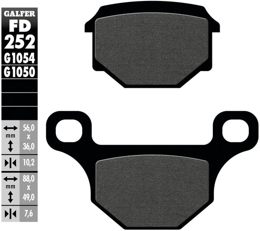 Galfer remblokken fd252 brake pad fd252 g1050 organic scooter