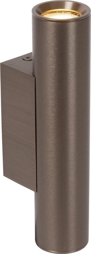 Lucide dupla - wandspot wandlamp - 2xgu10 (mr11) - koffie