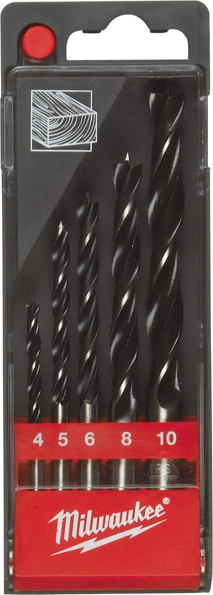 Milwaukee accessoires set houtboren in kunststof cassette (5-delig) - 4932352465