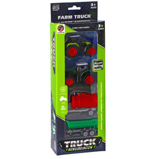 No brand boerderijset met 2 tractoren en 2 accessoires | 4 stuks